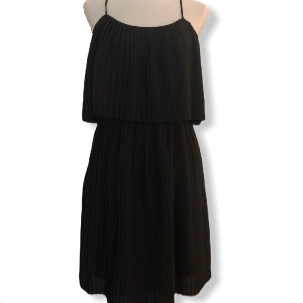 Merona black pleated dress